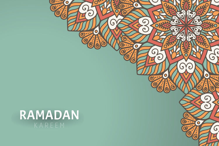 卡里姆Ramadamkareem背景和曼荼罗装饰文化装饰亚洲