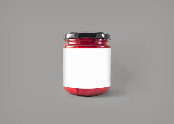简单有标签的玻璃罐产品玻璃基础