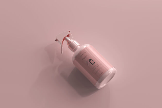 喷雾喷雾瓶模型清洁美容瓶子