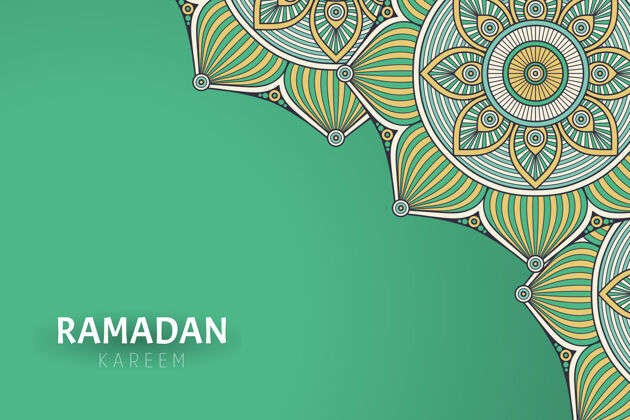 东方Ramadamkareem背景和曼荼罗装饰文化阿拉伯语亚洲