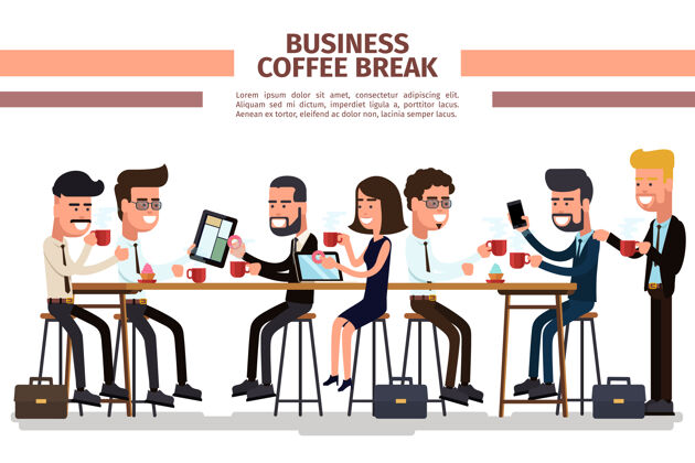 沟通商务咖啡休息时间休闲商务人士讨论