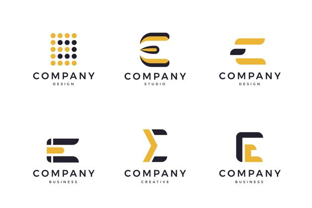 Brand平面设计e标志模板包CorporateCompanyELogo