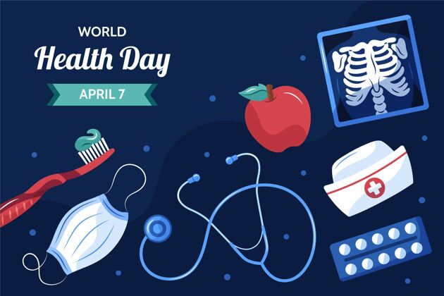 全球手绘世界卫生日插图插图世界卫生日国际