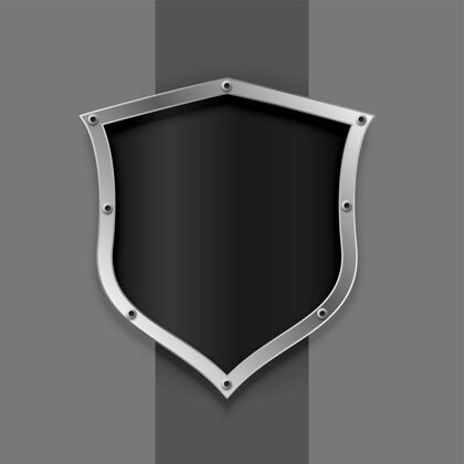 经典金属盾符号或徽章设计警长防御收集