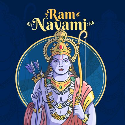 插图手绘拉姆纳瓦米插图印度印度印度教