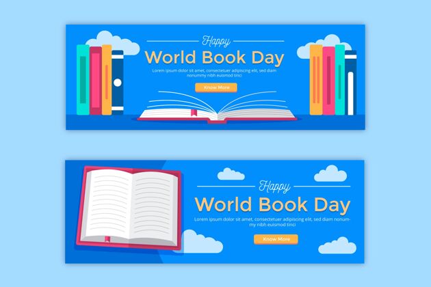 关系平面世界图书日横幅知识分子想象教育