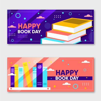 图书日平面世界图书日横幅平面设计世界图书和版权日全球