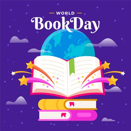 学习平面世界图书日插画平面设计版权日故事