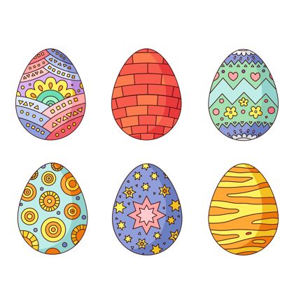 华丽彩色手绘装饰复活节彩蛋收藏套装彩蛋装饰品