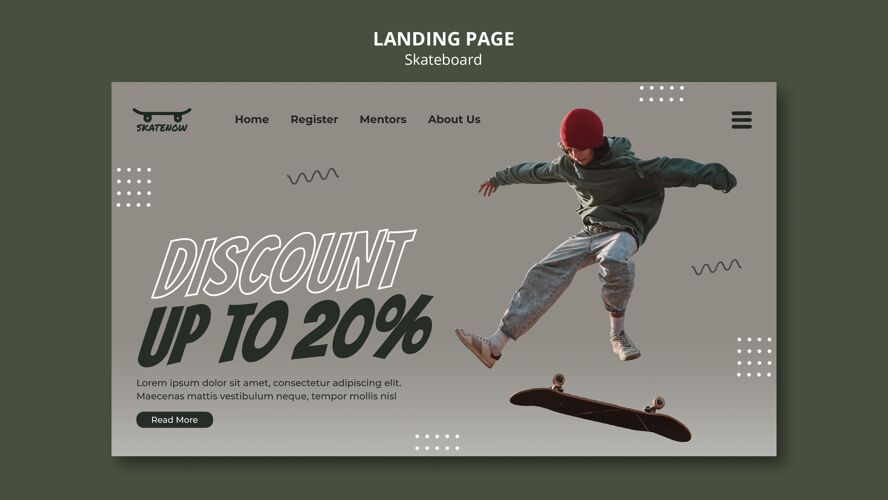 网页模板滑板课网页模板溜冰登陆页模板