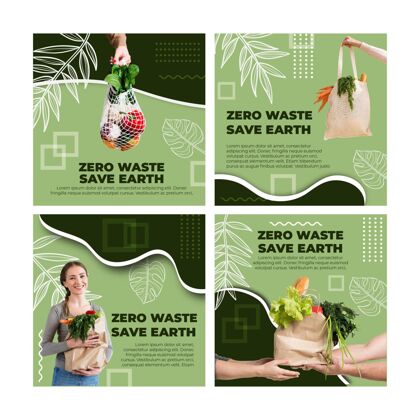 Environmental零浪费instagram帖子模板postEco-friendlyInstagrampost