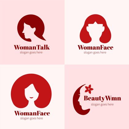 商标平面女人标志集标志女性分类