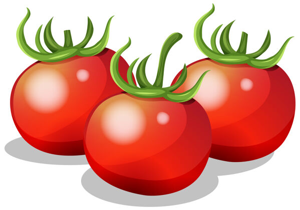 食品新鲜番茄可食用彩色剪贴画