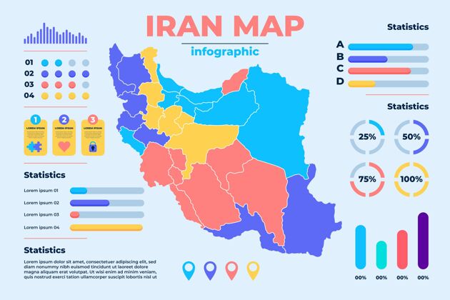 地图伊朗地图信息图国家目的地图形