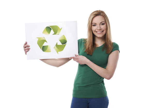 责任保持绿色 支持生态环保回收符号支持