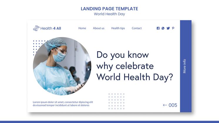 健康世界卫生日登陆页模板世界医学