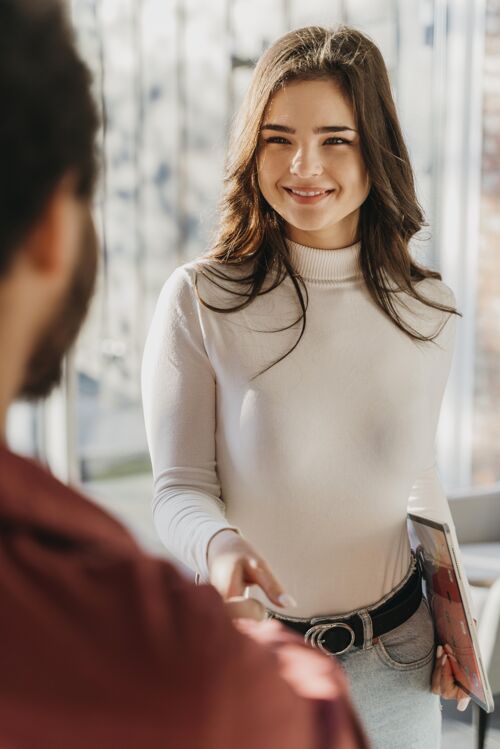 协作商务人士握手近距离男性商业商业