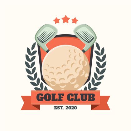 GolfLogo详细复古高尔夫标志Golf细节标签线