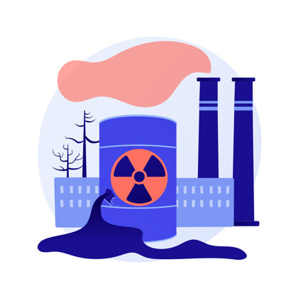 核技术灾难抽象概念污染运输信息图