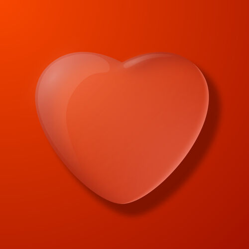 设计红心剪影情人节背景平面矢量插图日子平面红色
