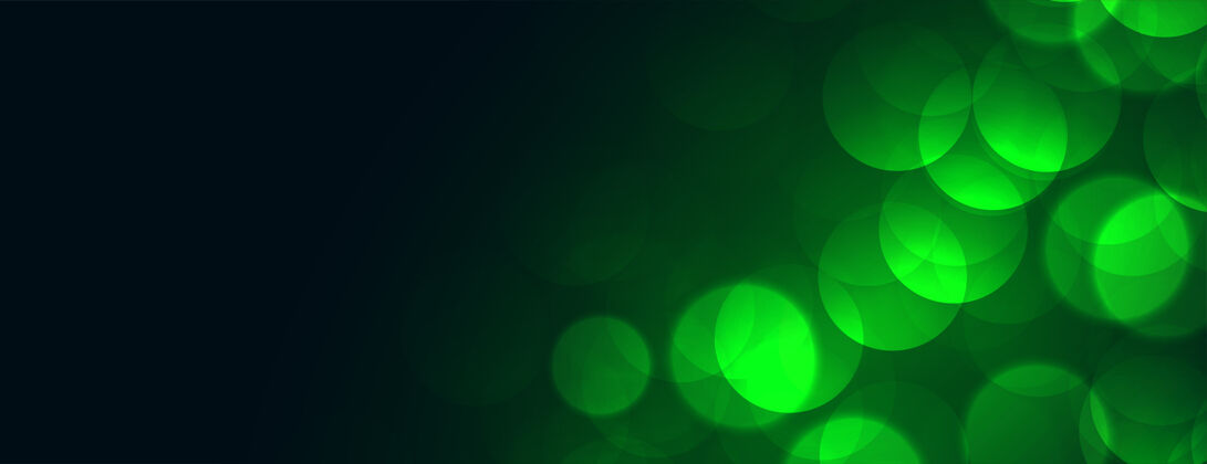 闪光绿色波基灯与文字空间可爱模糊模糊