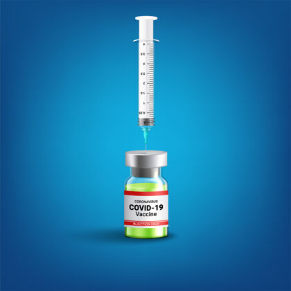 2019ncov冠状病毒19的概念疫苗瓶和注射器针头医学药物