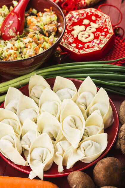 健康中餐：中国传统节日的饺子自制美食Gyoza