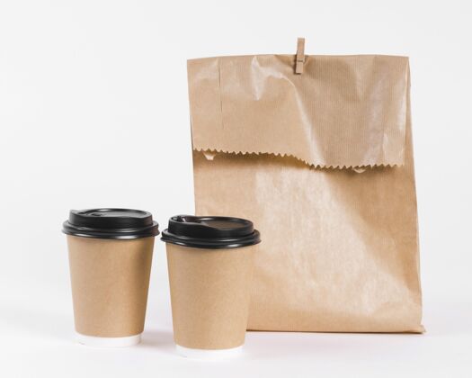 购物纸袋概念模型设计咖啡杯包装