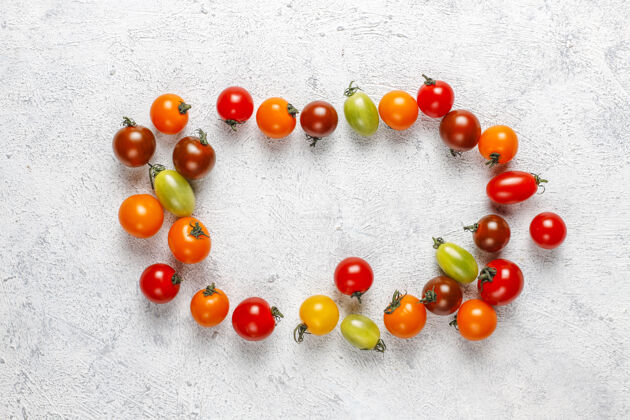 食物五颜六色的樱桃番茄蔬菜成熟复制