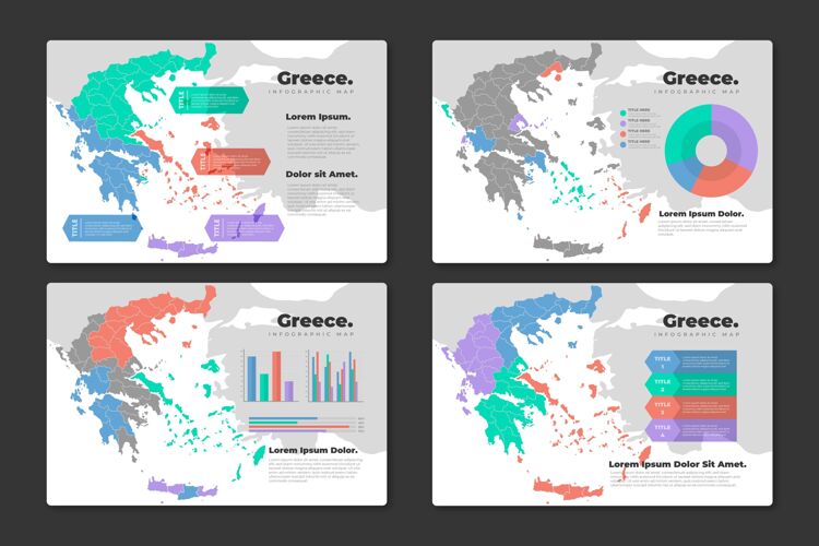发展平面希腊地图信息图模板信息图市场营销