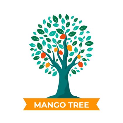 树平面设计芒果树插图营养美味吃