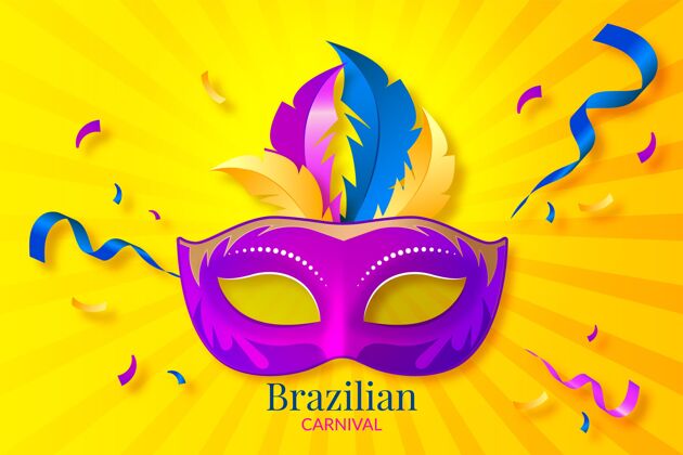 狂欢节逼真面具巴西嘉年华现实节日巴西嘉年华