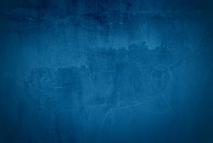 老化古董垃圾蓝色混凝土纹理墙背景与渐晕水泥装饰乡村的