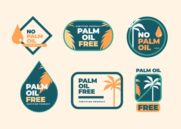 平面平面设计收集棕榈油徽章棕榈油平面设计徽章