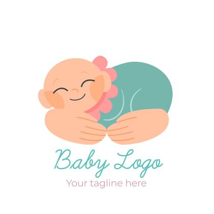 婴儿详细的婴儿标志模板企业商标模板公司商标