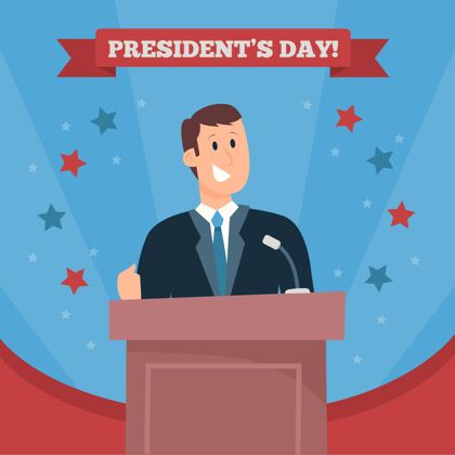 自由总统日活动宣传片美国选举手绘