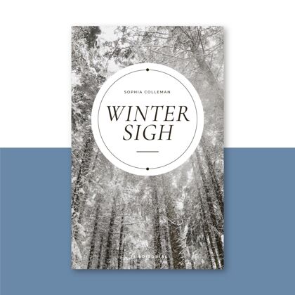 印刷品创意冬季书籍封面雪书冬天