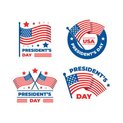 政治总统日标签系列徽章收藏标签