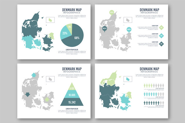 进步平面丹麦地图信息图国家发展模板