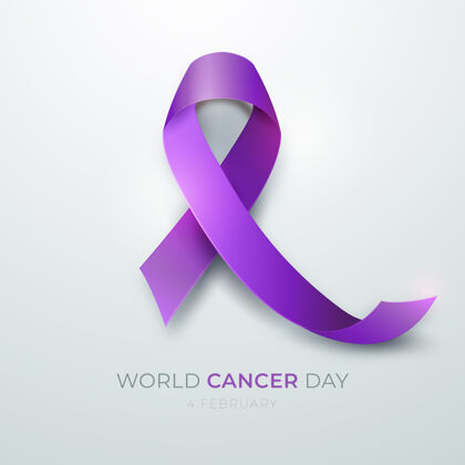 世界癌症日世界癌症日彩带世界支持象征