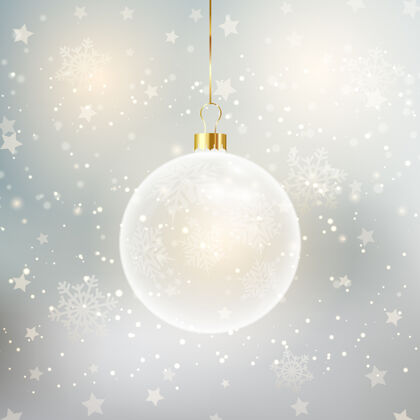 球圣诞背景装饰挂件星星圣诞节雪花