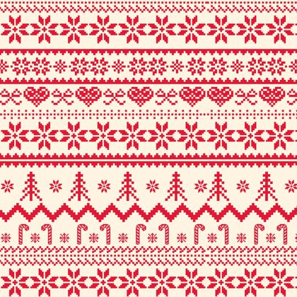 快乐针织圣诞图案图案十二月针织