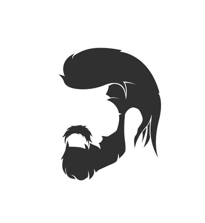 胡须男人的发型和脸上留胡子的头发插图流苏成人素描