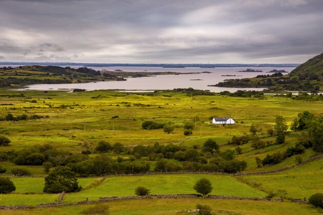 岛屿一个孤独的生活在克莱尔岛 梅奥县 爱尔兰的照片阳光树林建筑