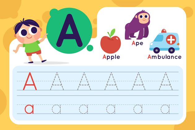 设计用苹果和救护车写一份工作表平面单词猿