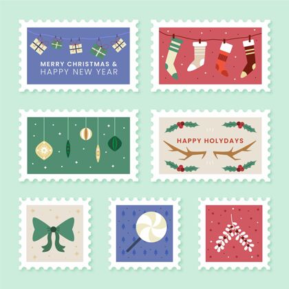 快乐平面设计圣诞集邮事件节日圣诞节